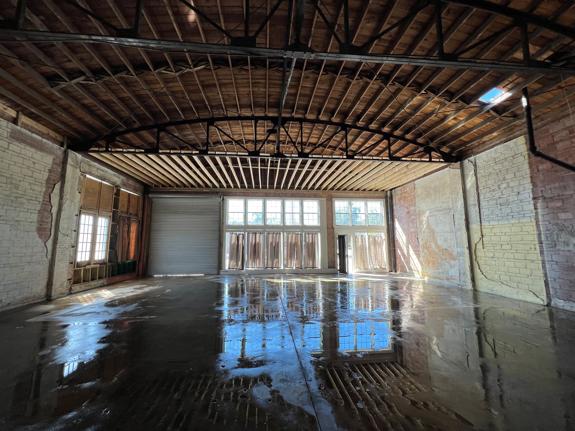 inside the empty building